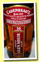 Glen Mhor 30 yo 1982/2012 (54.1%, Cadenhead, bourbon cask, 198 bottles)